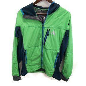 Eddie Bauer Mens Green First Ascent Full Zip Windbreaker Jacket Size M Outdoors